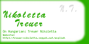 nikoletta treuer business card